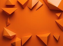 Abstract Orange Geometric Art Background