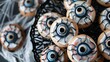 Laugh-out-loud scary eye cookies, with detailed icing and almond stares, ready to spook your Halloween