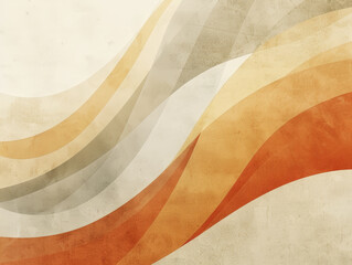 Wall Mural - A painting of a wave with a yellow and brown color scheme