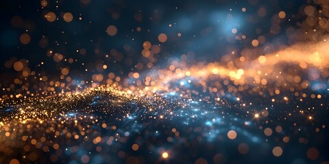 Wall Mural - constellation of glowing dots depicting the vastness of the universe with copy space