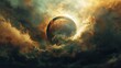 Eclipse of Transformation: Embracing Change and Renewal - A Celestial Digital Artwork