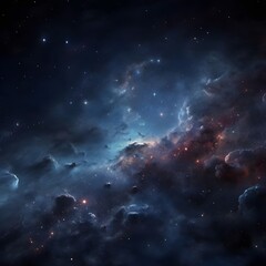 Wall Mural - Night sky with stars and galaxy
