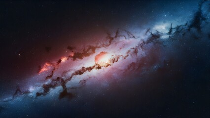 Wall Mural - Night sky with stars and galaxy