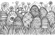 Colorful collection of printable Easter coloring pages for free download to celebrate the holiday
