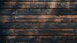 Close-up of a dark stained horizontal wooden plank wall with rustic texture.