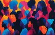 © Evodigger - Vibrant and colorful illustration of diverse people from various ethnicities,DEI theme strategy.