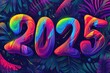 Futuristic 2025 Typography Artwork