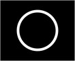 © belkas - Circle Shape Outline White Stroke Circle Shape Symbol Vector Illustration With Black Background