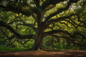 Wall Mural - Pictures of angel oak tree