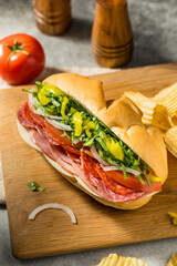 Canvas Print - Homemade Italian Sub Sandwich