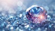 Diamond sapphire ruby crystal carat blue blue pearl sparkles round shape with bright precious glitter