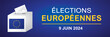 ELECTIONS EUROPEENNES - 9 JUIN 2024 - ILLUSTRATION VECTORIELLE - V5