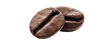 Coffee Beans closeup. PNG Design Element. 