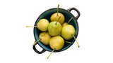 Fototapeta Do pokoju - Fresh Pears in а Clay Bowl. PNG Design Element. 