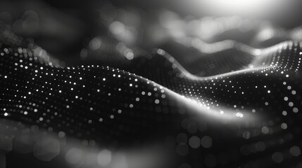 Aufkleber - The abstract polygonal space has a low poly dark background with various dots and lines connecting them. A 3D rendering of this can be seen below.