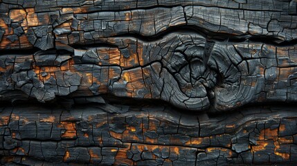 Sticker - Background of old wood texture with natural cracks. Background of dark brown wood plank.