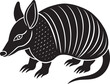 Vector illustration  of an armadillo isolated on a white background.