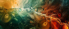 Organic Abstract Panorama Wallpaper Background
