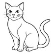 © Azadee - cat vector illustration with line art.