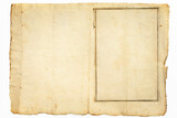 Fototapeta Las - Empty pages of old book, paper texture background