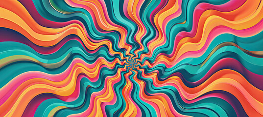 retro groovy psychedelic optical illusion background