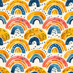 Poster - Rainbow seamless background, background for summer,Colorful seamless patterns 