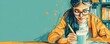 © Thares2020 - Diligent Student Studying with Highlighters and Textbooks Fueled by a Large Latte in a Cozy Workspace