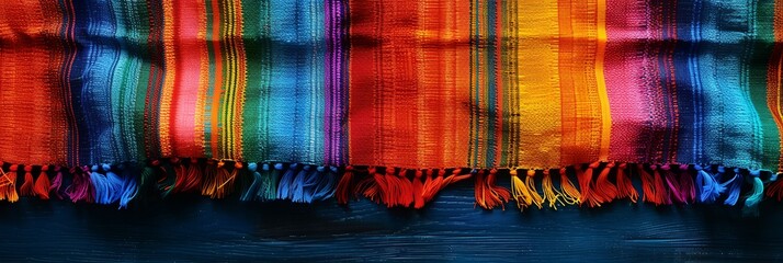 Mexican blanket pattern, traditional colorful Mexican fabric texture.