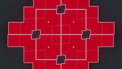 Leinwandbilder - Motion graphics with looping animation of geometric shapes. 3d rendering 4K