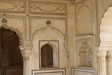 Fototapeta Desenie - The Sattais Katcheri Hall within Amber Fort near Jaipur, Rajasthan, India, stands as a significant tourist attraction in the Jaipur region