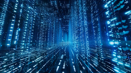 digital code number abstract background represent programming languages ,3D blue Abstract Modern Technology Background