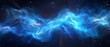electric blue waves from deep space on black background