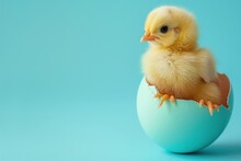New Beginnings: A Tender Chick Emerges To Greet The World - Generative AI