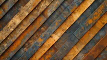 Poster - A close up of a rusty metal wall with holes in it, AI