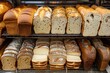 variety of bread in a shop
