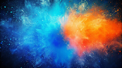 Spraying Dust Cloud Abstract Color Riot