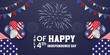 4th of July wishing design  vector file