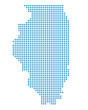 Map of Illinois state from dots