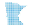 Map of Minnesota state from dots