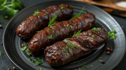 Icelandic dishes: Lifrapils. Icelandic liver sausage made from lamb giblets.