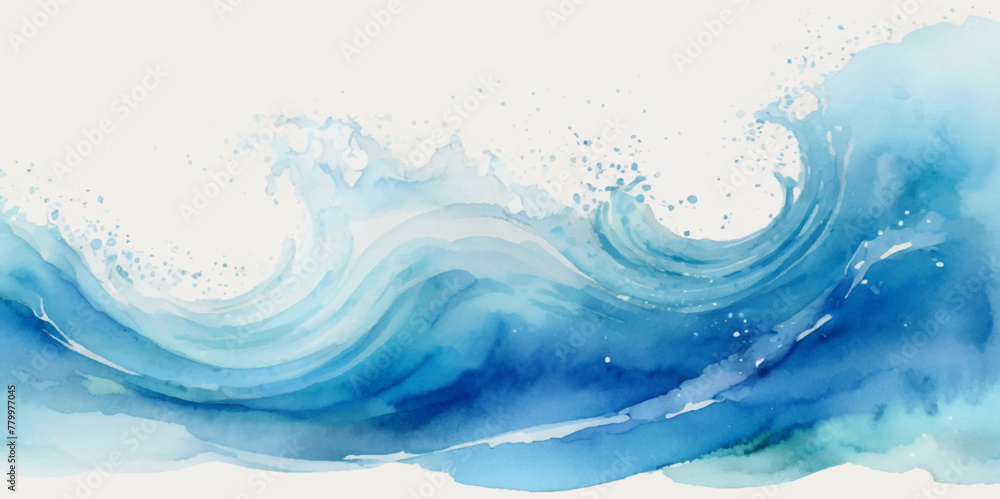 Abstract blue ocean sea surface water wave and curve line background ...