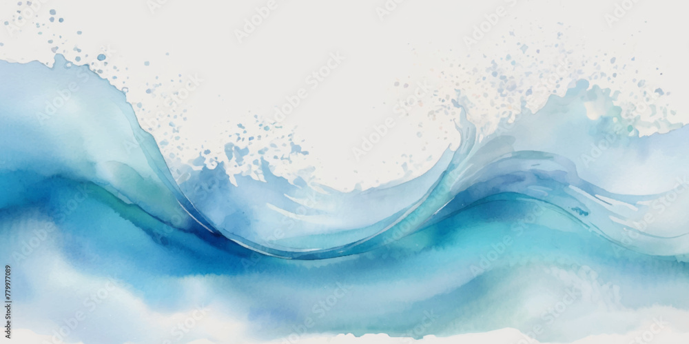 Abstract blue ocean sea surface water wave and curve line background ...