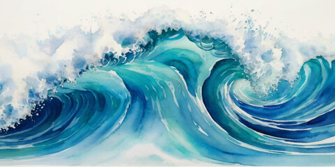 Abstract blue ocean sea surface water wave and curve line background. Vector illustration.