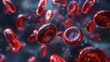 A close up of red blood cells in motion. Concept of life and energy, as the red blood cells are in motion and appear to be actively circulating throughout the body