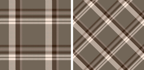 Canvas Print - Plaid seamless vector pattern set.