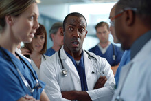 A Group Of Doctors Are Standing Around And One Of Them Is Looking Surprised