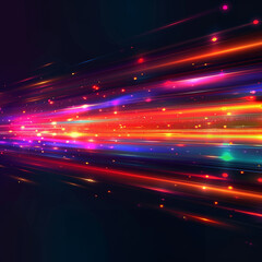 Aufkleber - A vibrant abstract array of bright lights in various colors, creating a mesmerizing and dynamic visual experience