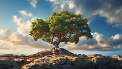 Poster - tree in the desert