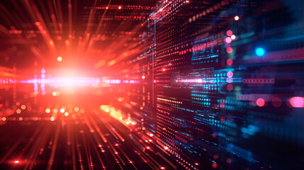 digital data concept with binary code