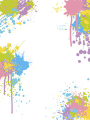 Wall Mural - Beautiful banner with bright colorful splash blots. Background for text. Vector illustration